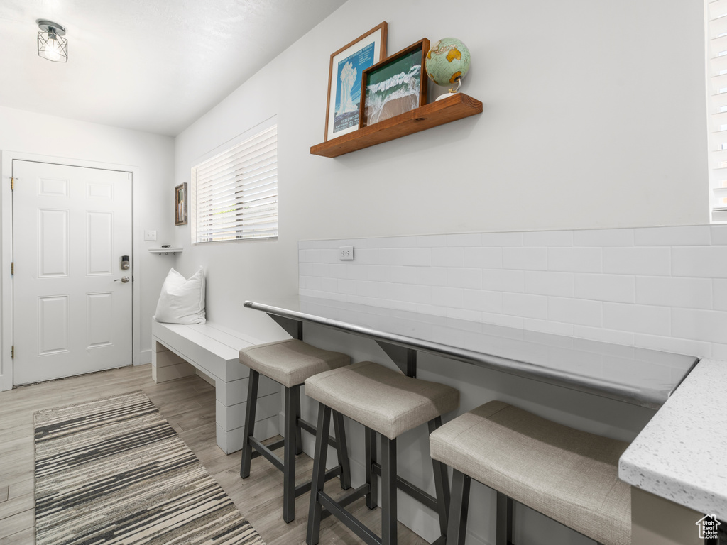 Dining room featuring light wood-style floors