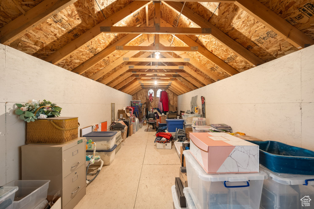 View of unfinished attic