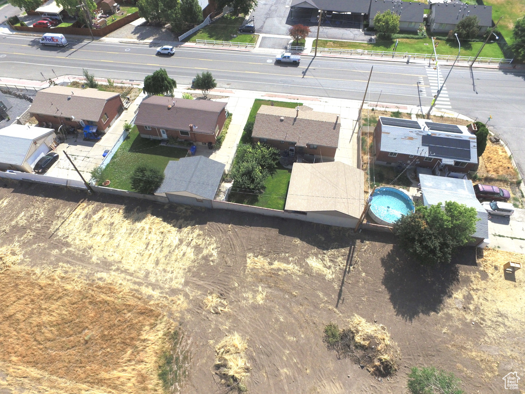 Bird's eye view with a residential view