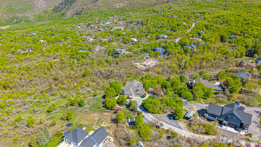 Aerial view with a residential view