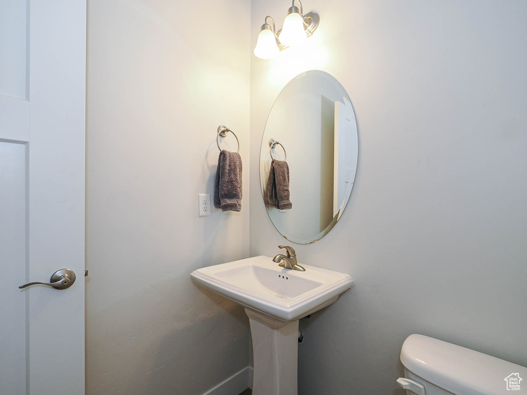 Half bath with toilet