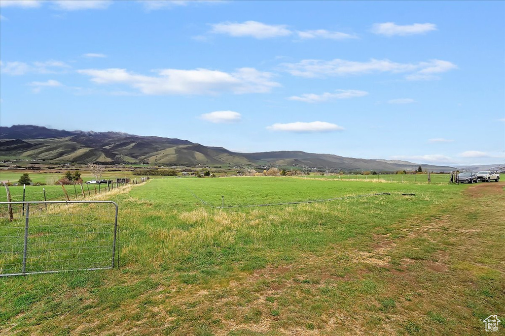 View of mountain feature with a rural view