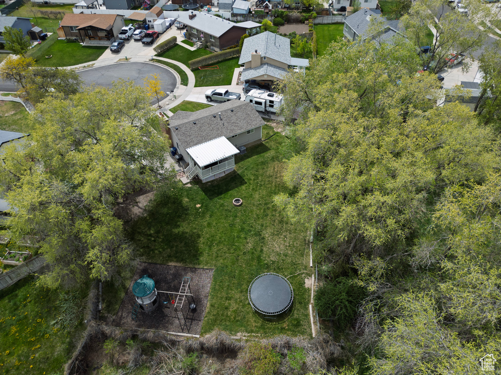 Drone / aerial view with a residential view