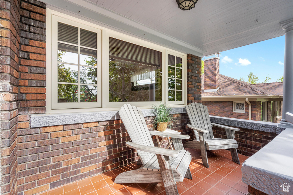 View of patio / terrace with a porch