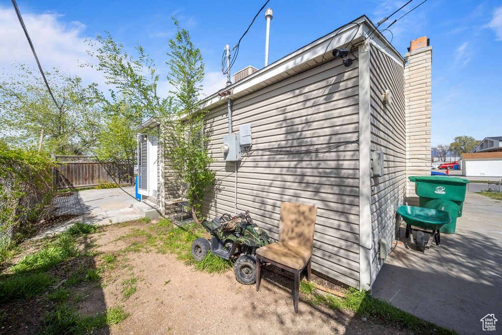 Exterior space featuring fence