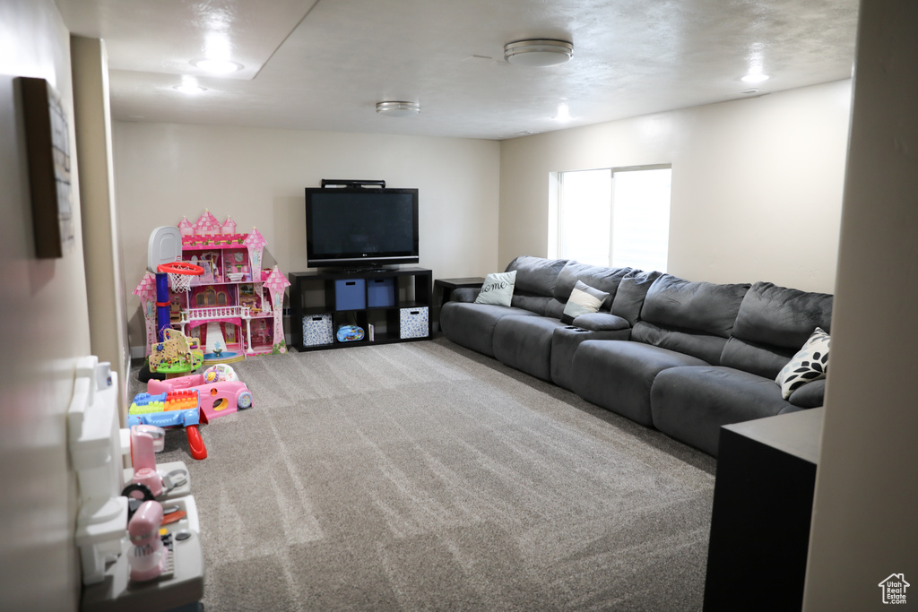 View of carpeted living room