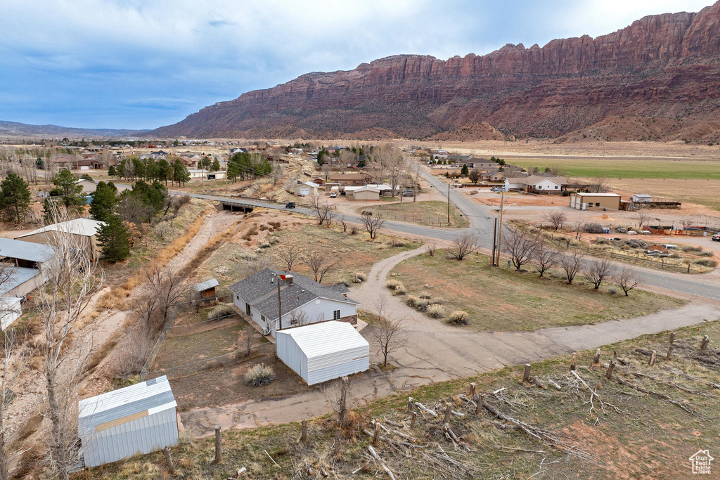 Bird\'s eye view featuring a rural view and a mountain view