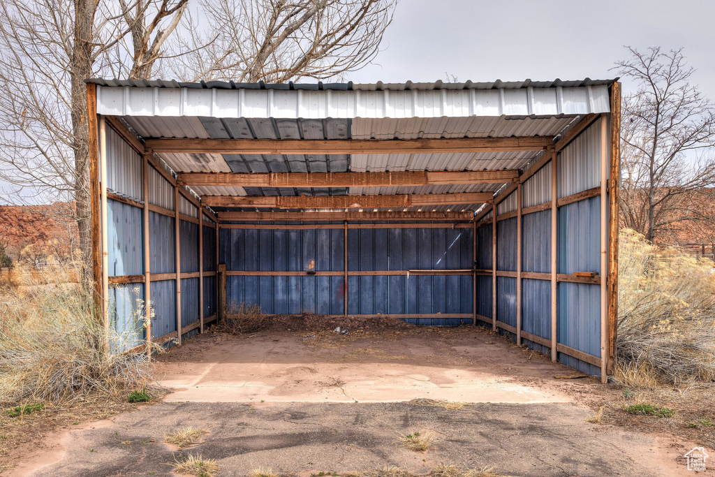 Exterior space with a carport