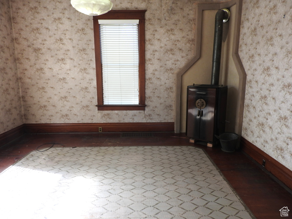 Interior space with wood finished floors