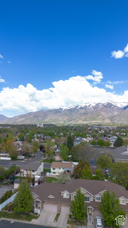Aerial view with a mountain view and a residential view