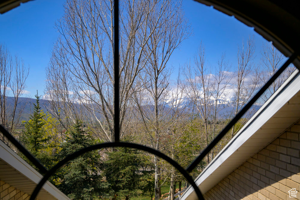 Exterior details featuring a mountain view