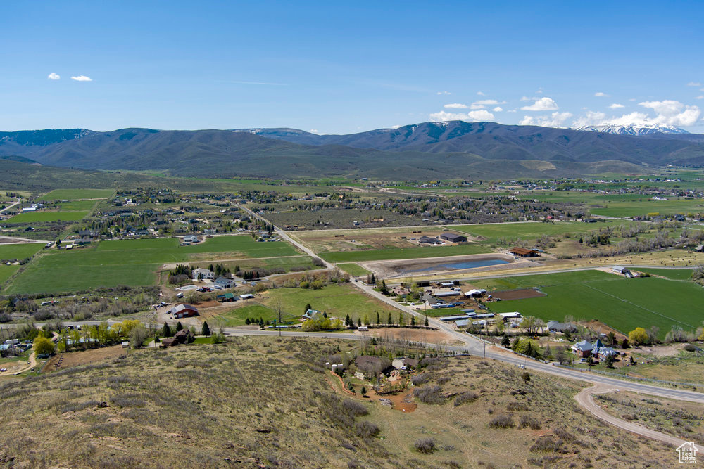 Bird\\\'s eye view with a rural view and a mountain view