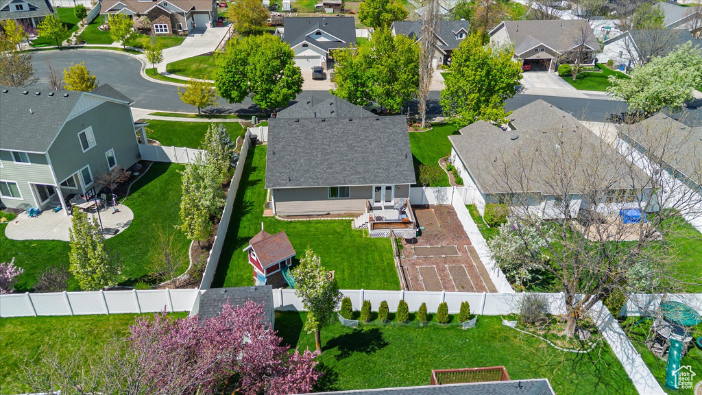 Drone / aerial view featuring a residential view