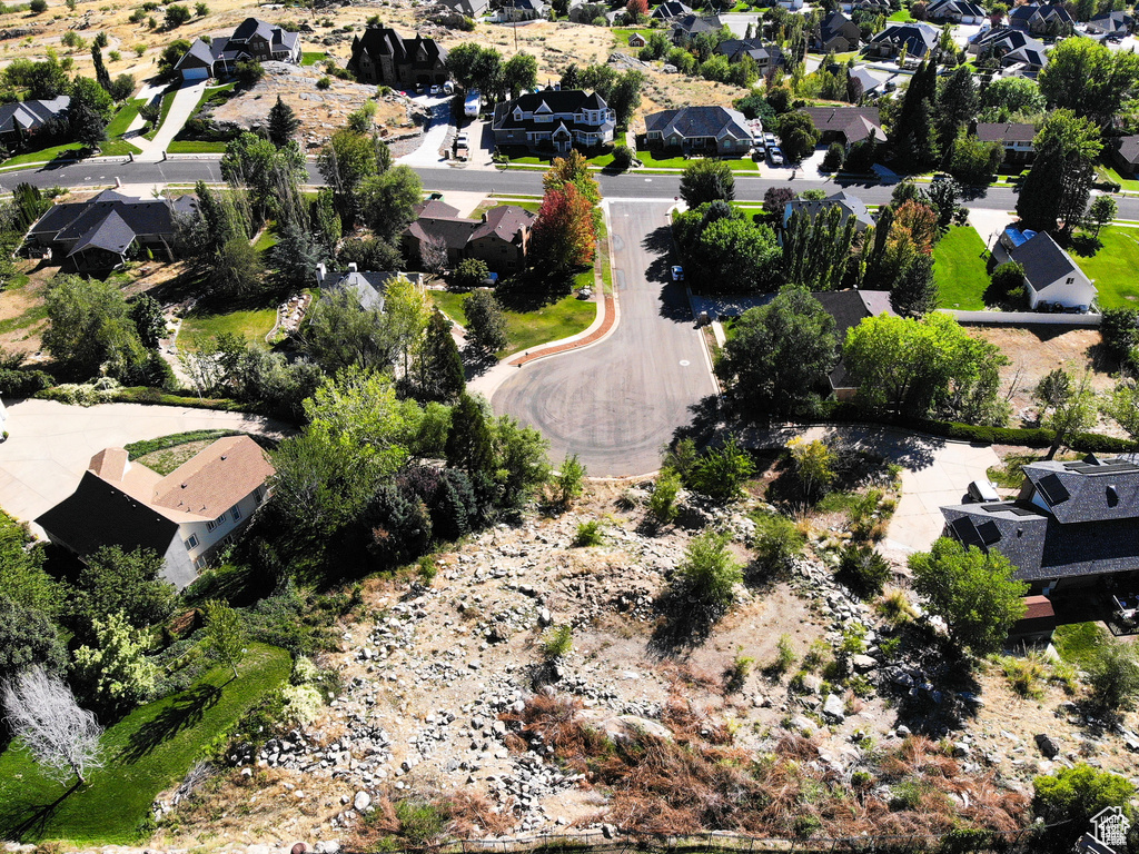 Aerial view with a residential view