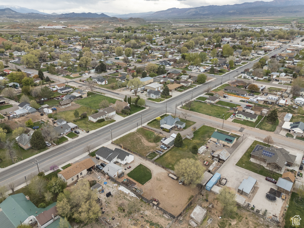 Bird's eye view with a mountain view and a residential view