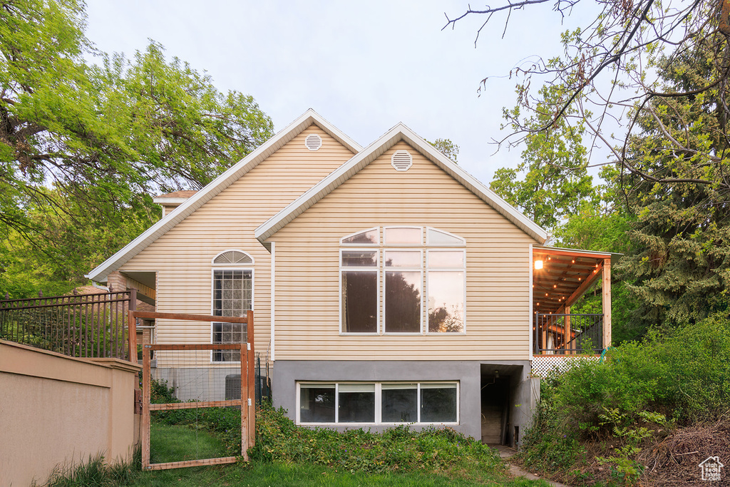 View of rear view of property