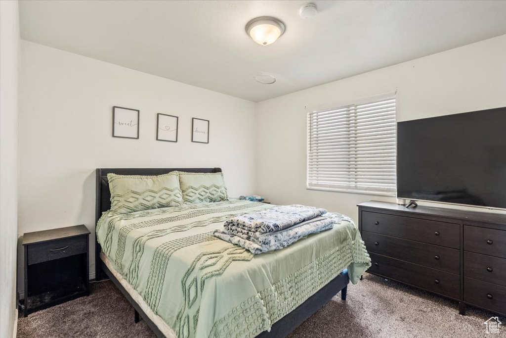 Bedroom with carpet floors