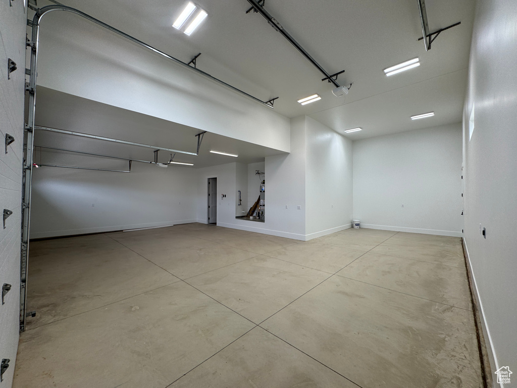Garage with baseboards
