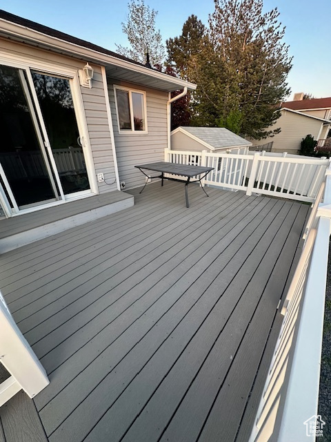 View of wooden terrace