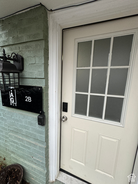 View of exterior entry