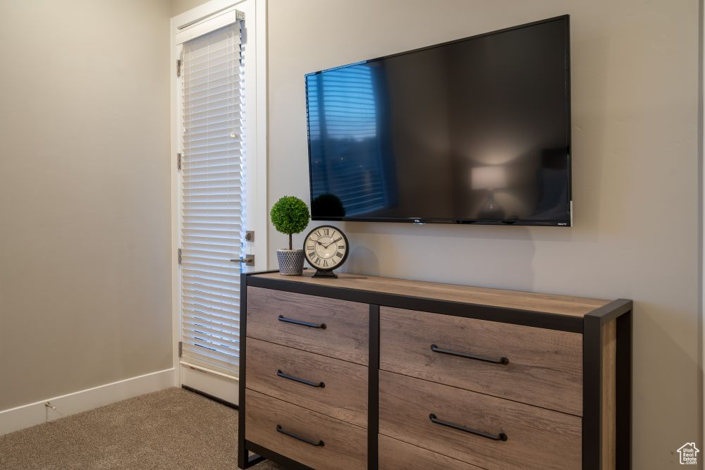 Details with carpet floors and baseboards