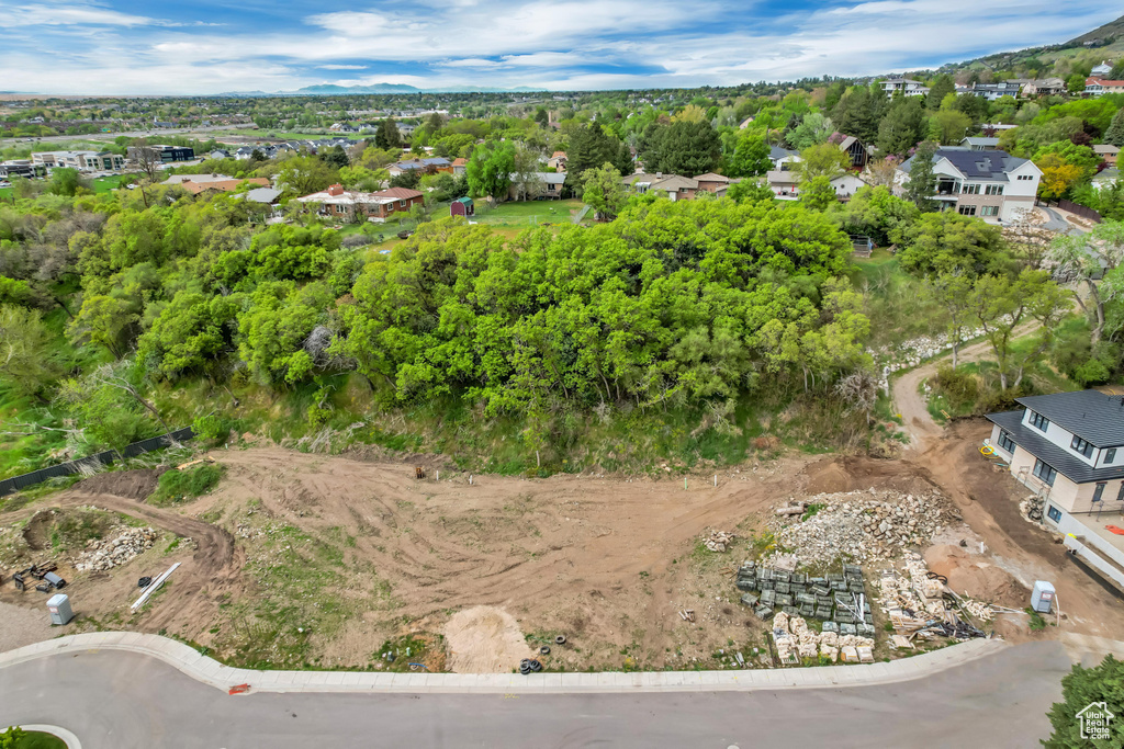 Aerial view with a residential view