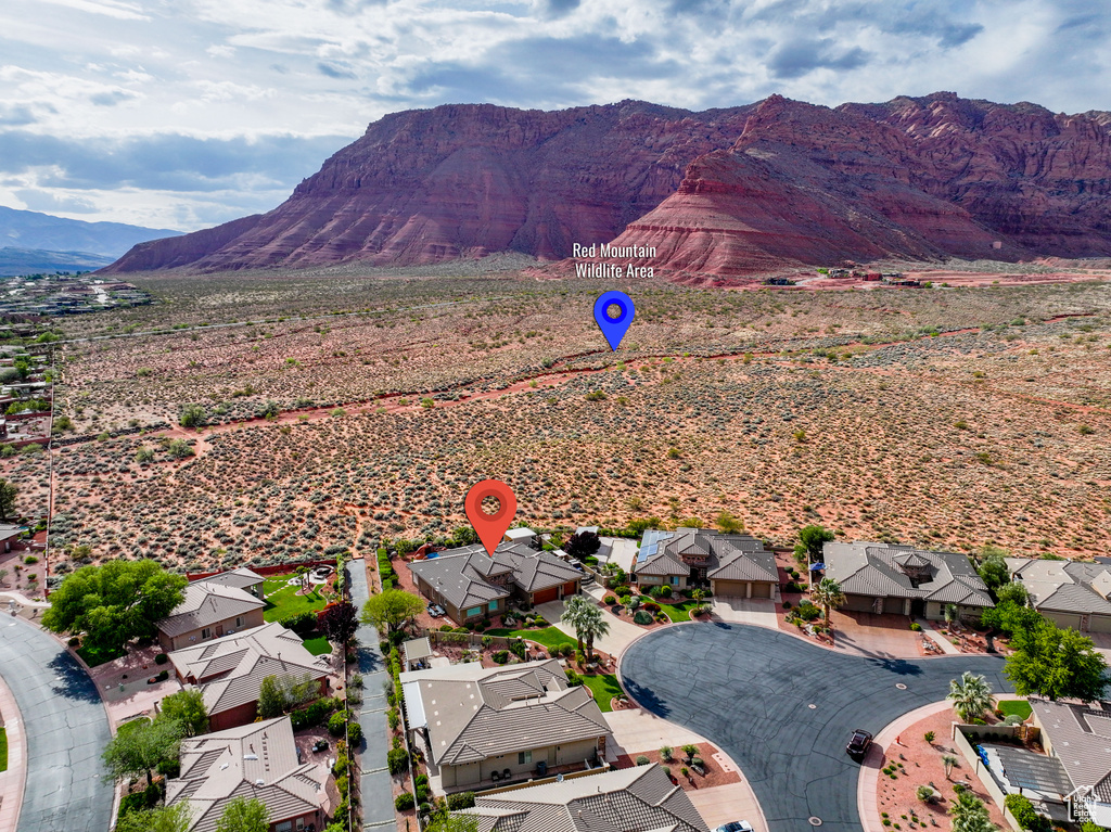 Mountain view with a residential view