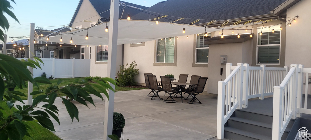View of patio / terrace featuring outdoor dining space