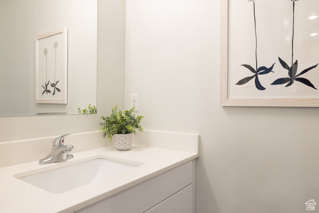 Bathroom featuring vanity