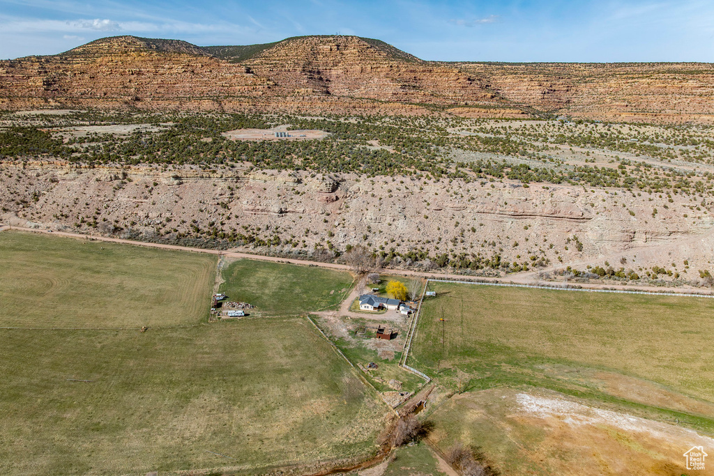 View of mountain feature with a rural view