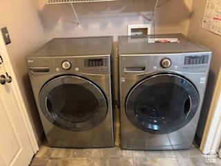 Laundry area with washer and dryer