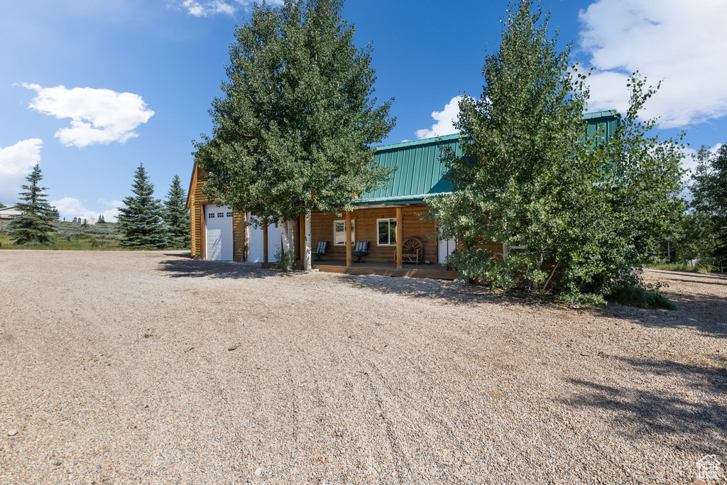 View of front of home with covered porch