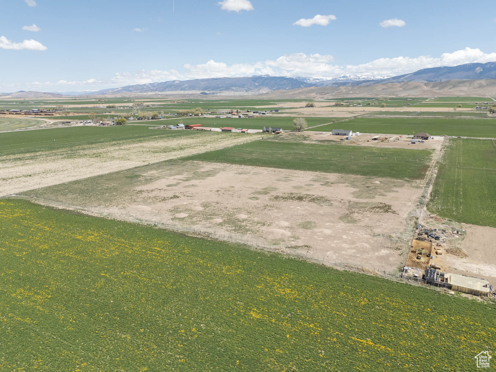 Bird's eye view featuring a mountain view and a rural view
