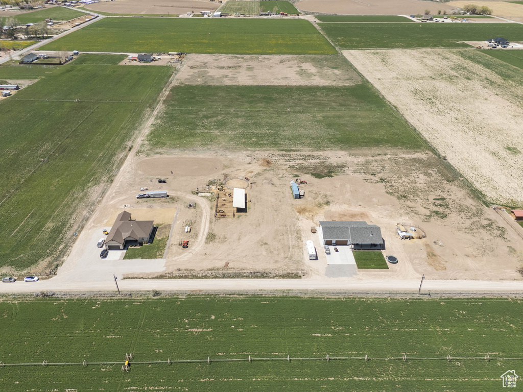 Aerial view featuring a rural view