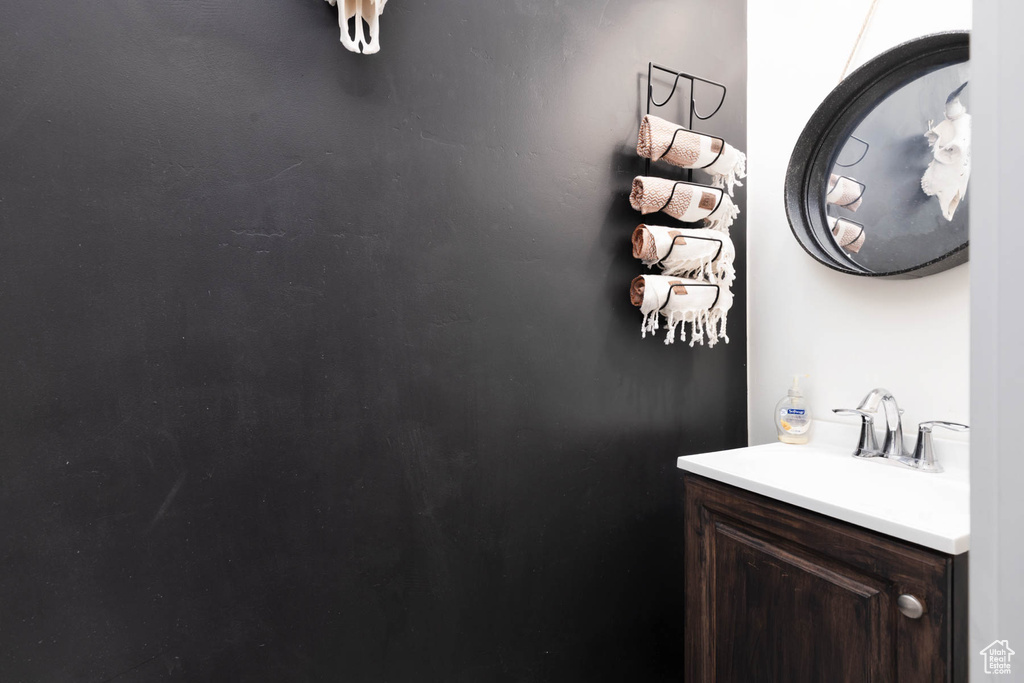Bathroom featuring vanity