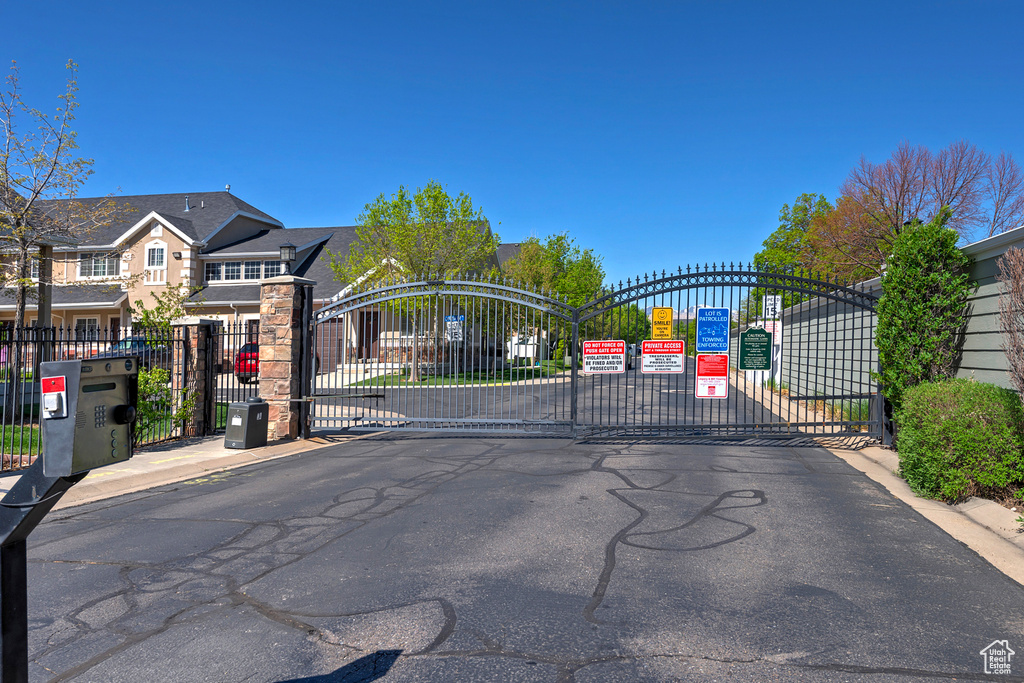 View of gate with fence