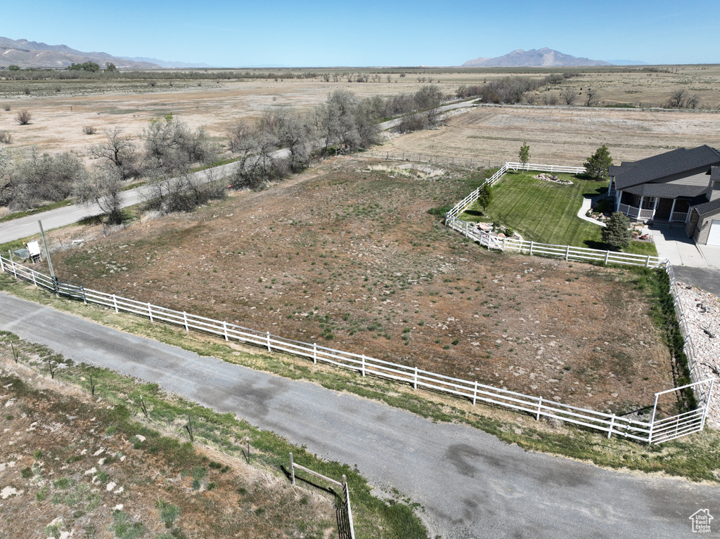 Bird's eye view with a mountain view and a rural view