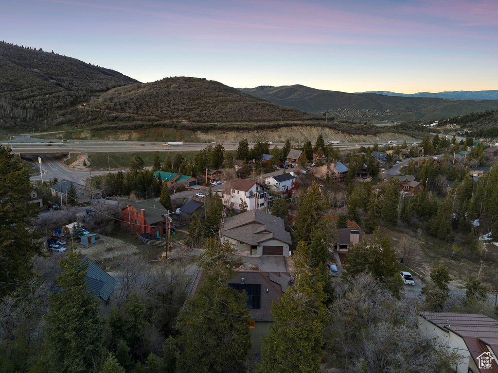 Bird\'s eye view featuring a mountain view and a residential view
