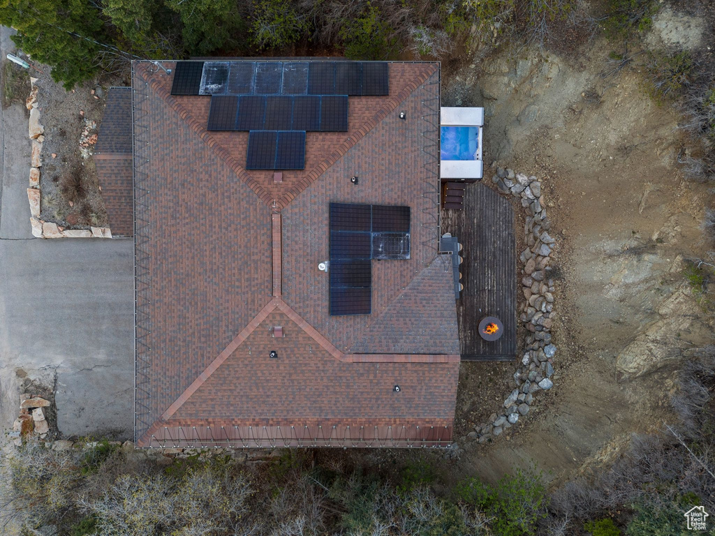 Birds eye view of property