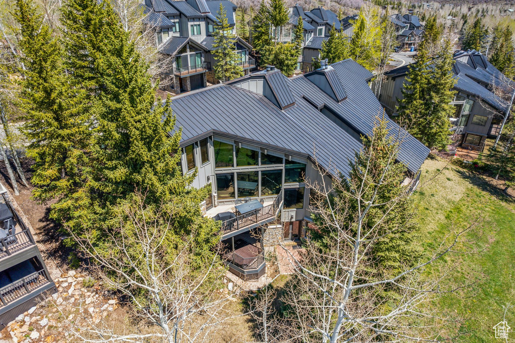 Aerial view with a residential view