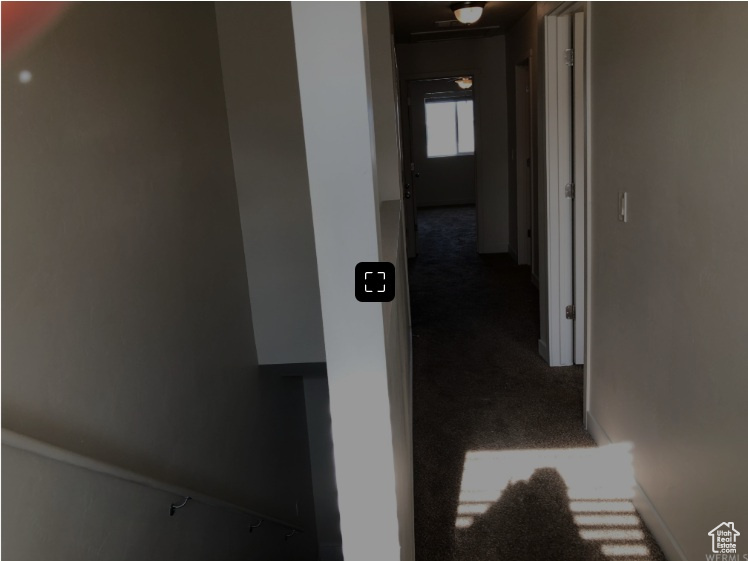 Hall with carpet flooring