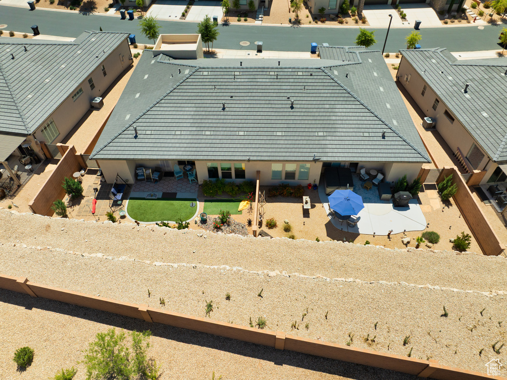 Aerial view with a residential view