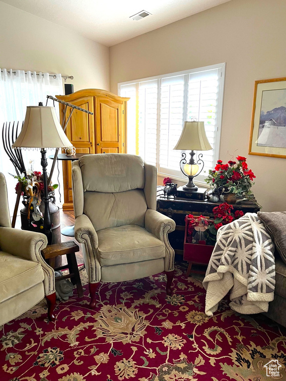 Sitting room with visible vents