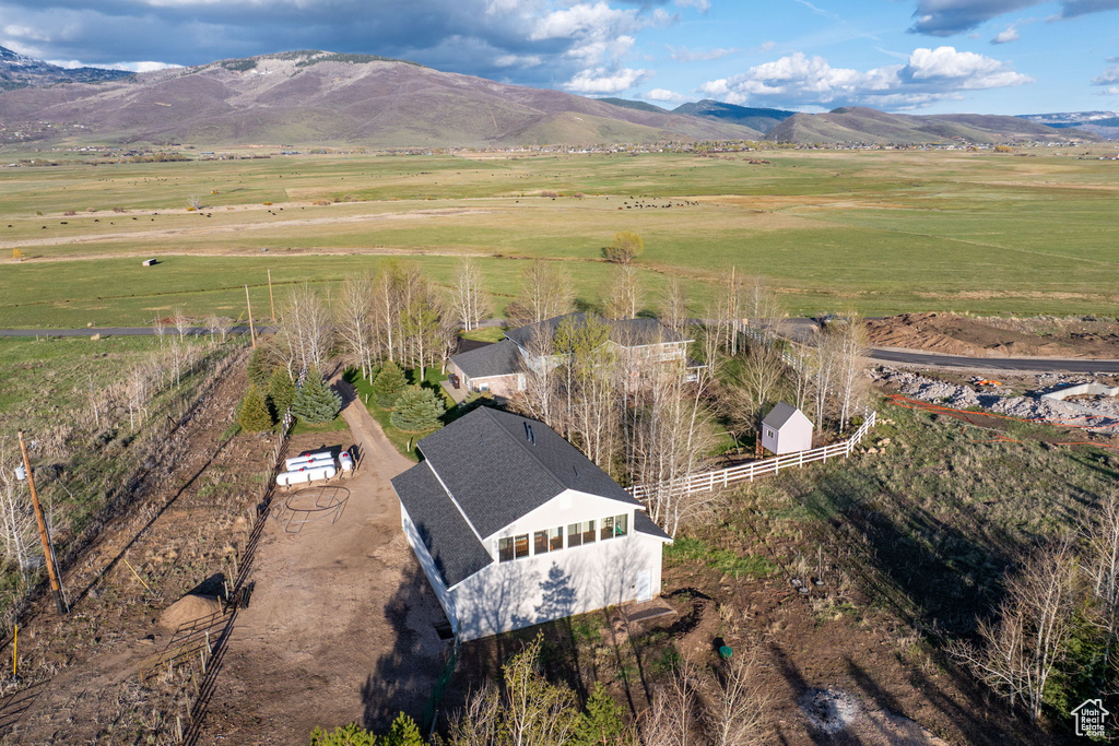 Bird\\\\\\\'s eye view with a mountain view and a rural view