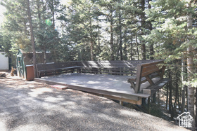 View of wooden deck