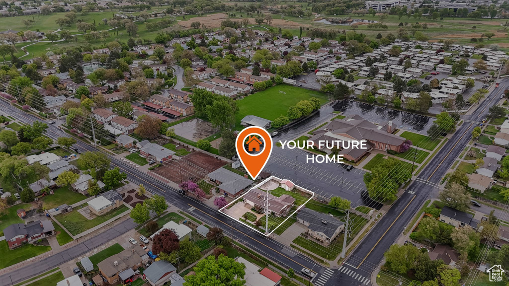 Drone / aerial view with a residential view