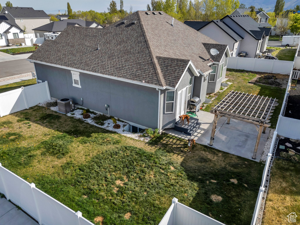 Aerial view with a residential view