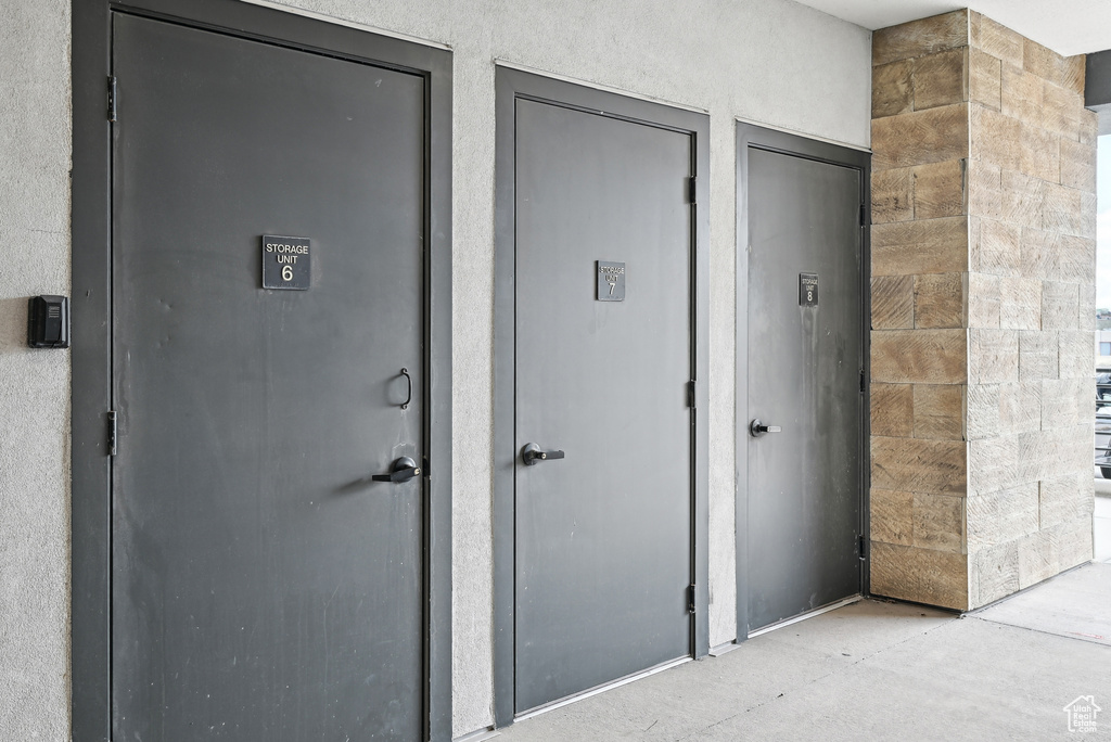View of exterior entry