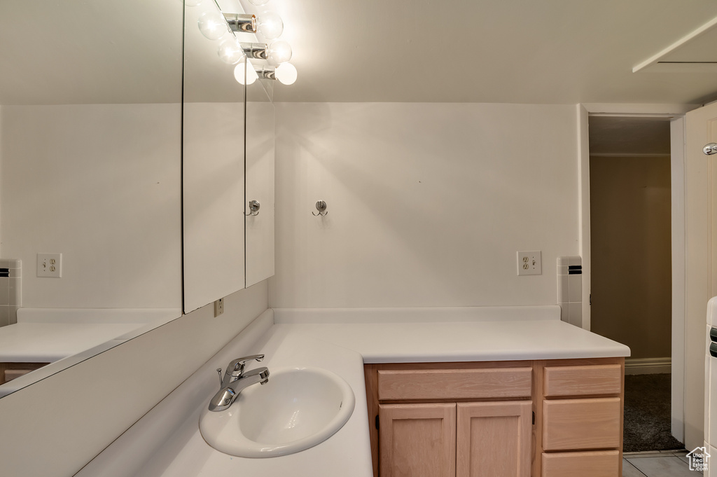 Bathroom featuring vanity
