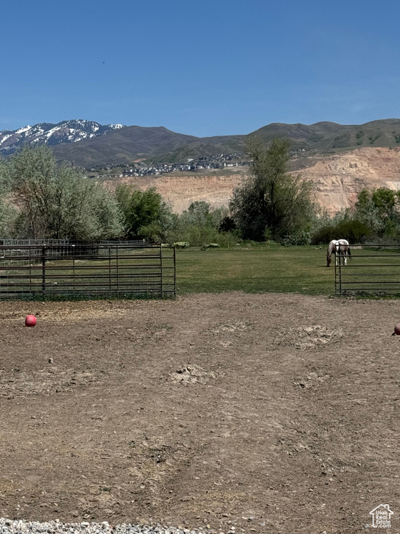 Property view of mountains featuring a rural view